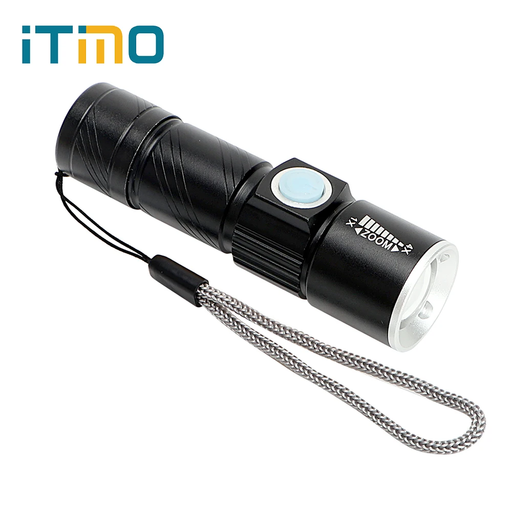 iTimo 3 Modes Portable Mini Rechargeable USB LED Light Pocket Light Torch Flashlight Zoomable Lamp For Camping Hunting
iTimo 3 Modes Portable Mini Rechargeable USB LED Light Pocket Light Torch Flashlight Zoomable Lamp For Camping Hunting