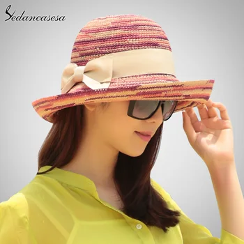 Summer Fashion Women Sun Hats Natural Wide Brim Raffia Straw Hats girls Beach Hats UV protection Chapeau Soleil Femme SW129032
Summer Fashion Women Sun Hats Natural Wide Brim Raffia Straw Hats girls Beach Hats UV protection Chapeau Soleil Femme SW129032