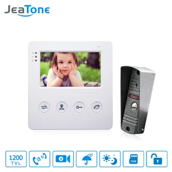JeaTone 4 Inch Wired Video Door Phone Doorbell Intercom System Kit 1 Camera With 1 Monitor IR Night Vision Access Control 
JeaTone 4 Inch Wired Video Door Phone Doorbell Intercom System Kit 1 Camera With 1 Monitor IR Night Vision Access Control