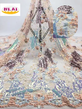 African Beaded Lace Fabric Embroidered Nigerian For Wedding 2019 High Quality Lace French Tulle Lace Fabric With Sequins NI1816
African Beaded Lace Fabric Embroidered Nigerian For Wedding 2019 High Quality Lace French Tulle Lace Fabric With Sequins NI1816