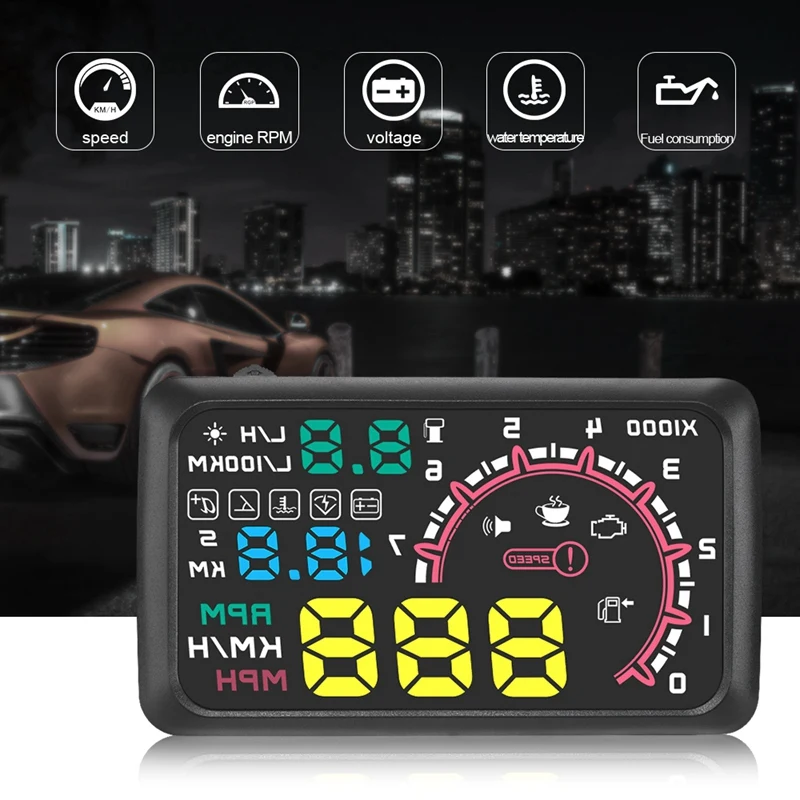 Multi-Function Car 5.5 Inch Hud Head Up Display Speeding Fuel Warning Windshield Projector System With Obd2
Multi-Function Car 5.5 Inch Hud Head Up Display Speeding Fuel Warning Windshield Projector System With Obd2