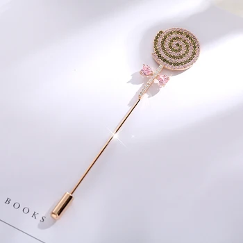 Sweet Lollipop Shape Brooch Pin Gold Color Brooches For Women Gifts Suit Boutonniere Elegant Wedding Button Stick Pins Jewelry
Sweet Lollipop Shape Brooch Pin Gold Color Brooches For Women Gifts Suit Boutonniere Elegant Wedding Button Stick Pins Jewelry