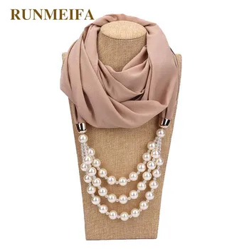 2019 New Design Solid pearl jewelry necklace Women scarf for ladies Jewelry scarf Pure color satement Foulard Femme Hijab Stores
2019 New Design Solid pearl jewelry necklace Women scarf for ladies Jewelry scarf Pure color satement Foulard Femme Hijab Stores