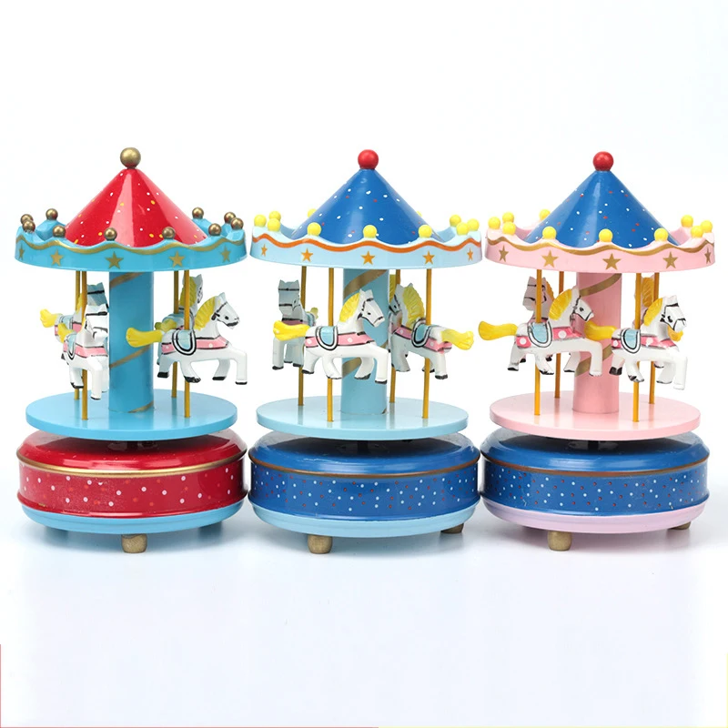 Creative Wooden Rotate Trojan horse Music Box Ornaments Carousel Music Box Desktop Handmade Crafts Home Decor Birthday Gifts
Creative Wooden Rotate Trojan horse Music Box Ornaments Carousel Music Box Desktop Handmade Crafts Home Decor Birthday Gifts