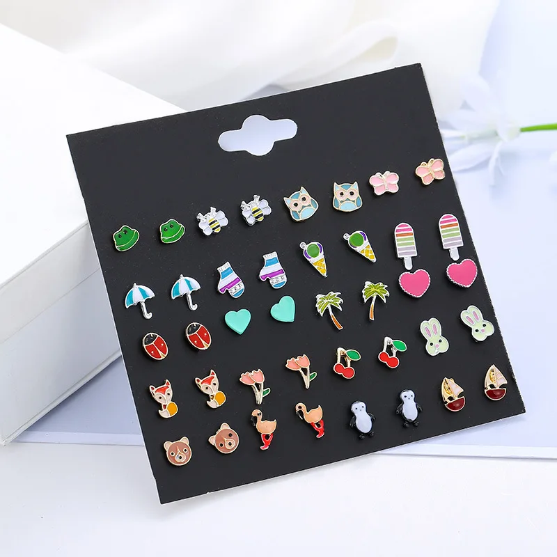 New Animal Insect Combination Set Ear For Wowens Girls Childs Nail Ladybug Fruit Flower Fashion 20 Pairs Of Earrings
New Animal Insect Combination Set Ear For Wowens Girls Childs Nail Ladybug Fruit Flower Fashion 20 Pairs Of Earrings