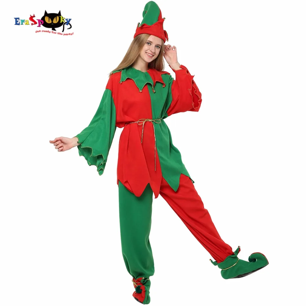 Eraspooky Green Christmas elf costume women santa claus suit Christmas Costume adult Carnival party couple cosplay Hat
Eraspooky Green Christmas elf costume women santa claus suit Christmas Costume adult Carnival party couple cosplay Hat
