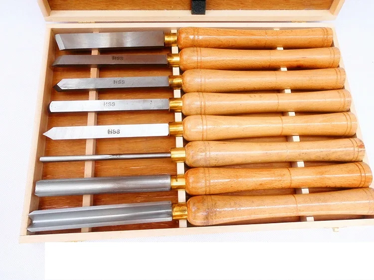 New 8Pcs/set HSS Woodworking turning tool Set Chisels Tool Turning knife Wood Turning Lathe Tools
New 8Pcs/set HSS Woodworking turning tool Set Chisels Tool Turning knife Wood Turning Lathe Tools