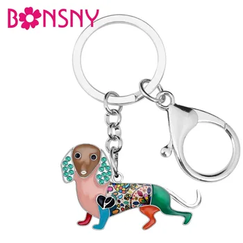 Bonsny Enamel Alloy Rhinestone Dachshund Dog Key Chains Keychains Ring Animal Jewelry Gift For Women Girls Bag Car Purse Charms
Bonsny Enamel Alloy Rhinestone Dachshund Dog Key Chains Keychains Ring Animal Jewelry Gift For Women Girls Bag Car Purse Charms