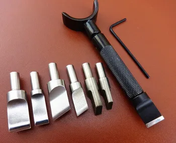 Leather Craft Bearing Adjustable Swivel Carving Knife Cutter + 6pcs Replace Blade Tool Set - Creaser Groover Beveler Stamping
Leather Craft Bearing Adjustable Swivel Carving Knife Cutter + 6pcs Replace Blade Tool Set - Creaser Groover Beveler Stamping