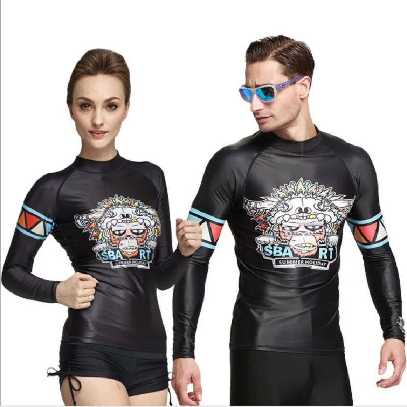 SBART Men Women Sunscreen Swimwear Lovers Rash Guards Long Sleeve Quick-drying Print Shirts Anti-UV Lycra Suit Diving Swimming
SBART Men Women Sunscreen Swimwear Lovers Rash Guards Long Sleeve Quick-drying Print Shirts Anti-UV Lycra Suit Diving Swimming