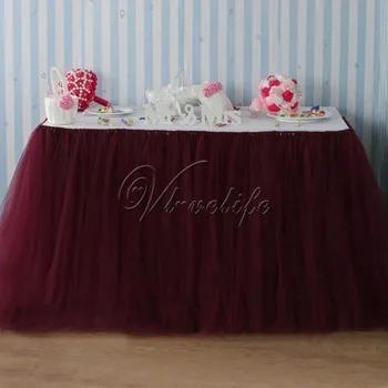 100cm x 80cm Burgundy Tulle Tutu Table Skirts Tableware for Wedding Party Baby Shower Birthday Xmas Table Decor
100cm x 80cm Burgundy Tulle Tutu Table Skirts Tableware for Wedding Party Baby Shower Birthday Xmas Table Decor