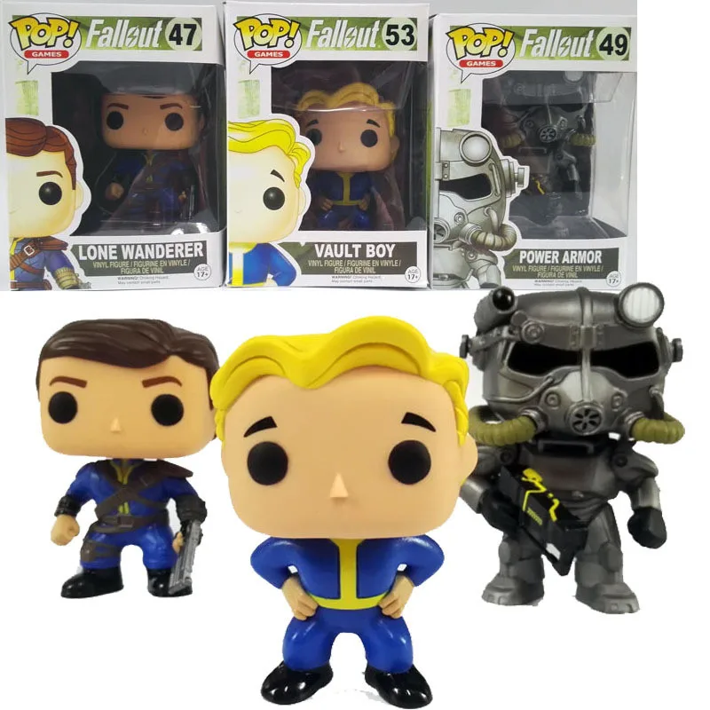 FUNKO POP Fall Out 4 Vault Boy #53 Lone Wanderer #47 Power Armor #49 Vinyl Figures Dolls Fallout Action Figure Toys Kids Gifts
FUNKO POP Fall Out 4 Vault Boy #53 Lone Wanderer #47 Power Armor #49 Vinyl Figures Dolls Fallout Action Figure Toys Kids Gifts