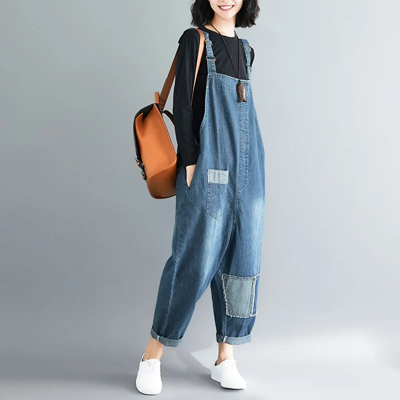 Women Loose Denim Overalls Jumpsuits Ladies Denim Trousers Pants Patchwork Bleached Denim Rompers 2019 Plus Size
Women Loose Denim Overalls Jumpsuits Ladies Denim Trousers Pants Patchwork Bleached Denim Rompers 2019 Plus Size