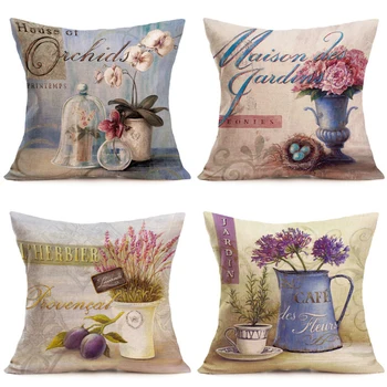 2019 New European Retro Cushion Cover Cotton Linen Beautiful Floral Pattern Art Pillowcase Home decorative Pillows Cover
2019 New European Retro Cushion Cover Cotton Linen Beautiful Floral Pattern Art Pillowcase Home decorative Pillows Cover