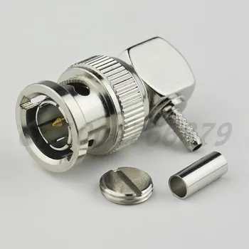 RF electrical wire terminal connector 75 Ohm BNC Plug Crimp male Right Angle connector for RG316 RG174 RG179 LMR100
RF electrical wire terminal connector 75 Ohm BNC Plug Crimp male Right Angle connector for RG316 RG174 RG179 LMR100