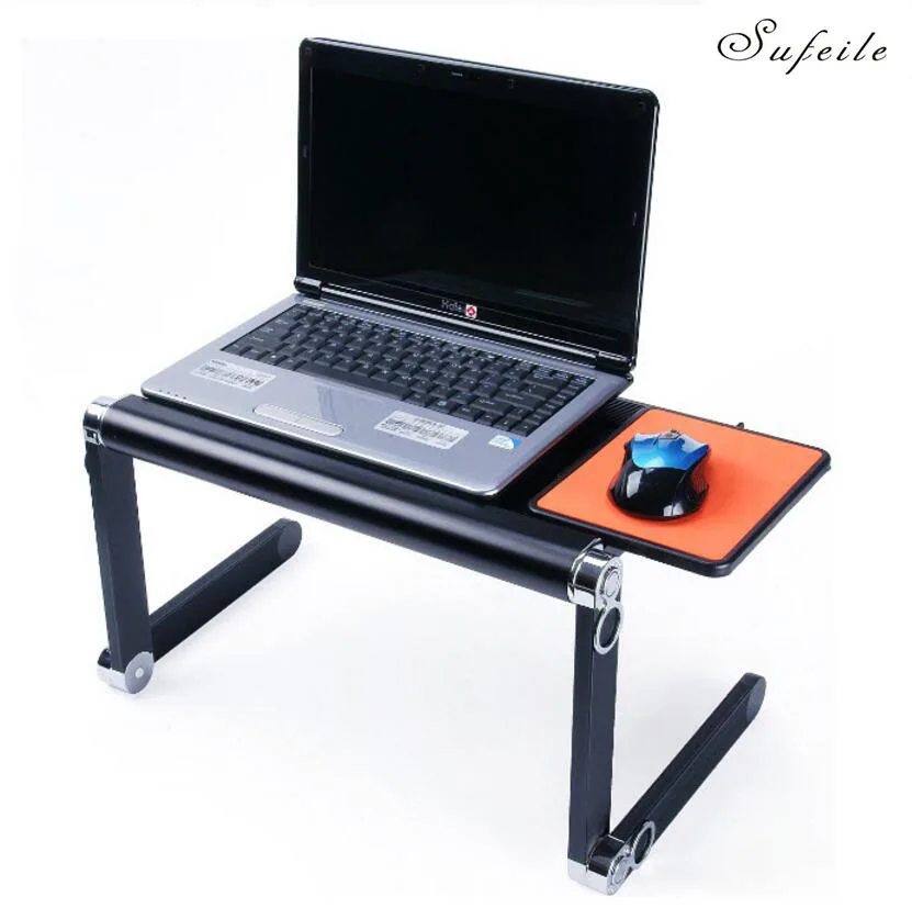 

SUFEILE Fashion Laptop Desk 360 Degree Adjustable Folding Laptop Notebook PC Desk Table BLUE Stand Portable Bed Tray D5