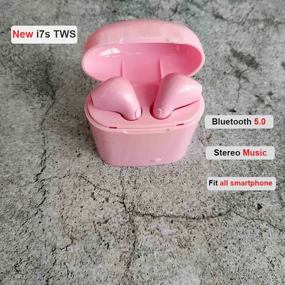 Bluetooth 5.0 Earphone i7s TWS Stereo Earbud Bluetooth Headset with Charging box for iPhone 7 8 Samsung Xiaomi auricular
Bluetooth 5.0 Earphone i7s TWS Stereo Earbud Bluetooth Headset with Charging box for iPhone 7 8 Samsung Xiaomi auricular
