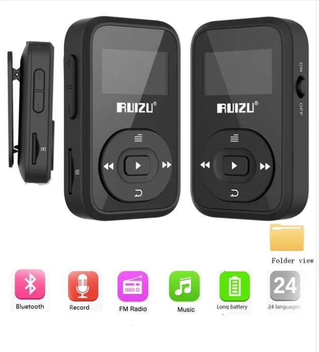 Original RUIZU X26 Sport Bluetooth MP3 music player Recorder FM Radio Supprot SD Card Clip Bluetooth MP3 player 8GB ruizu x50
Original RUIZU X26 Sport Bluetooth MP3 music player Recorder FM Radio Supprot SD Card Clip Bluetooth MP3 player 8GB ruizu x50