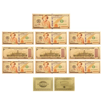 10PCS American filmmaker Marilyn Monroe Commemorative Banknote 24 Gold Plated Banknote Gold Foil Metal Crafts gift collection
10PCS American filmmaker Marilyn Monroe Commemorative Banknote 24 Gold Plated Banknote Gold Foil Metal Crafts gift collection