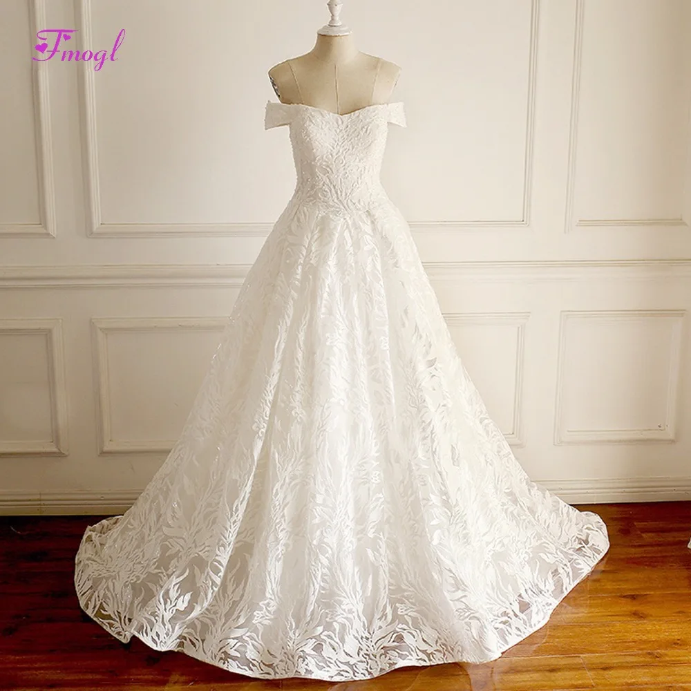 Fmogl New Fashion Boat Neck Lace Princess Wedding Dresses 2019 Graceful Appliques Beaded Bohemian Wedding Gown Vestido de Noiva
Fmogl New Fashion Boat Neck Lace Princess Wedding Dresses 2019 Graceful Appliques Beaded Bohemian Wedding Gown Vestido de Noiva