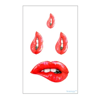 Waterproof Temporary Tattoo Sticker on body art cool red lips Water Transfer flash tattoo fake tattoo girl boy free shipping
Waterproof Temporary Tattoo Sticker on body art cool red lips Water Transfer flash tattoo fake tattoo girl boy free shipping