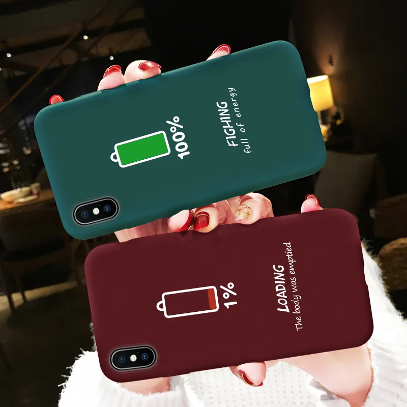 Funny Battery Colorful Matte Soft TPU Coque For iPhone 7 9 10 8 Plus Cover For iPhone X XR XS Max Silicone For iPhone 6 6 S Case
Funny Battery Colorful Matte Soft TPU Coque For iPhone 7 9 10 8 Plus Cover For iPhone X XR XS Max Silicone For iPhone 6 6 S Case