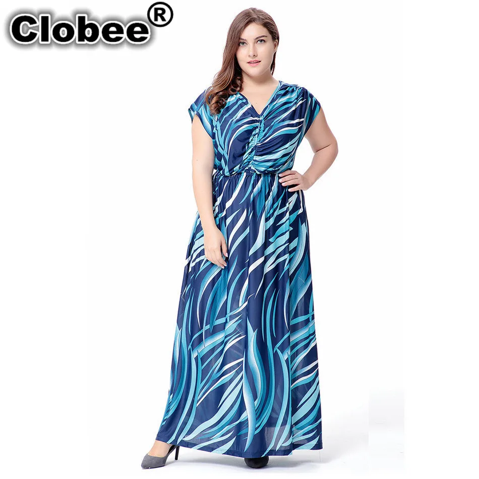 Clobee 2019 Women ukraine Summer Beach Clothing Bohemian Striped Print V Neck Maxi Long Party Dress Plus Size 5XL 6XL Vestidos
Clobee 2019 Women ukraine Summer Beach Clothing Bohemian Striped Print V Neck Maxi Long Party Dress Plus Size 5XL 6XL Vestidos