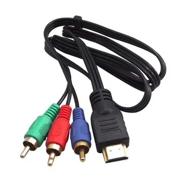 Audio Video Cables Component Male Adapter HDMI TO 3RCA AV Component Convert Cable Cord For LCD TV TVs Projector DVD PS2 PS3 Wire
Audio Video Cables Component Male Adapter HDMI TO 3RCA AV Component Convert Cable Cord For LCD TV TVs Projector DVD PS2 PS3 Wire