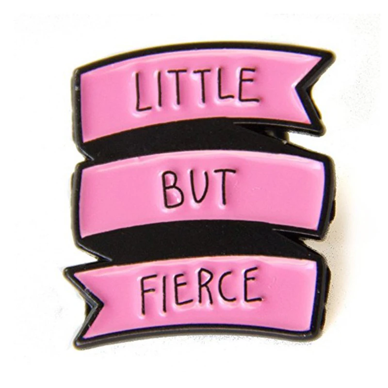 Punk Rock Feminist Quote Banner Enamel Pin in Pink "Little But Fierce" button badge brooch
Punk Rock Feminist Quote Banner Enamel Pin in Pink "Little But Fierce" button badge brooch