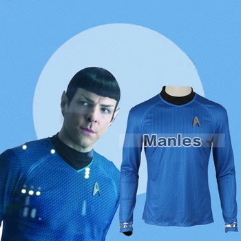Trek Into Darkness Spock Cosplay Costume Spock Uniform Blue Fleet Blue Shirt Adult Men Halloween Custom Spandex
Trek Into Darkness Spock Cosplay Costume Spock Uniform Blue Fleet Blue Shirt Adult Men Halloween Custom Spandex
