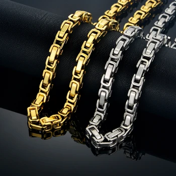 Men's Thick Chains Punk 8MM Male Gold Silver Color Heavy Huge Byzantine Link Chain Necklace Stainless Steel Jewelry Dropshipping
Men's Thick Chains Punk 8MM Male Gold Silver Color Heavy Huge Byzantine Link Chain Necklace Stainless Steel Jewelry Dropshipping