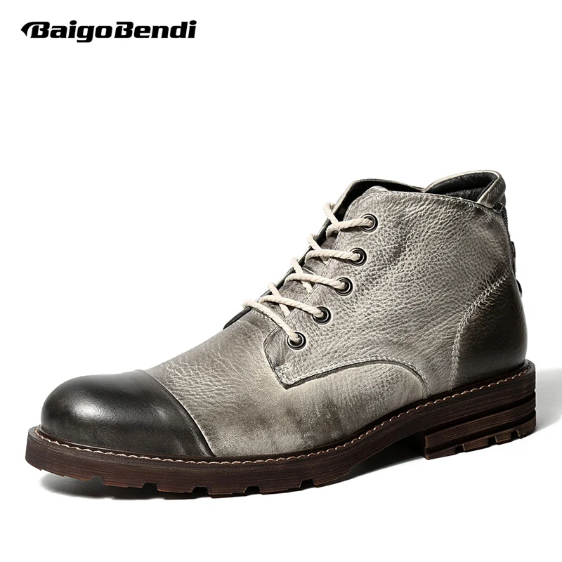 Hight Quailty Two Tone Mens Genuine Leather Lace Up Round Toe Work Safety Riding Boots Casual Desert Boots
Hight Quailty Two Tone Mens Genuine Leather Lace Up Round Toe Work Safety Riding Boots Casual Desert Boots