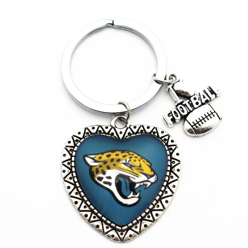 New Style 1pcs Heart Keychains Jackson Jaguars Football Team Glass Pendant Sports Silver Key Chains Key Ring Jewelry
New Style 1pcs Heart Keychains Jackson Jaguars Football Team Glass Pendant Sports Silver Key Chains Key Ring Jewelry