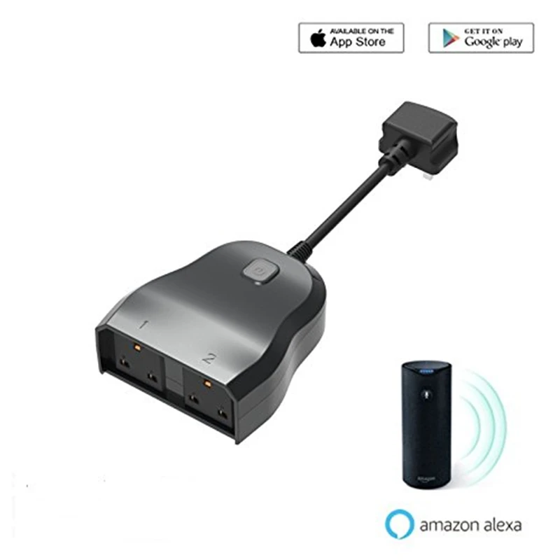 Outdoor WiFi Smart Plug Outlet Weatherproof Smart Socket Wireless 1 in 2 Out Individual Remote Control Switches Timer UK Plug
Outdoor WiFi Smart Plug Outlet Weatherproof Smart Socket Wireless 1 in 2 Out Individual Remote Control Switches Timer UK Plug