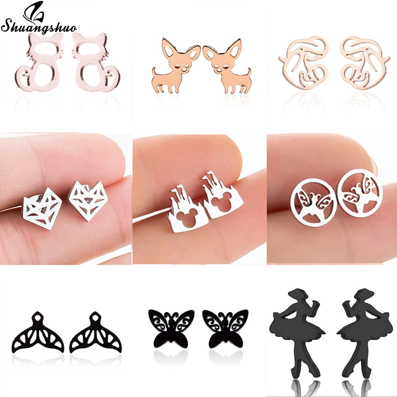 Shuangshuo Tiny Colorful Earrings Christmas Ear Jewelry Small Stinless Steel Stud Earrings Cute Heart Ballet Mickey Earings Gift
Shuangshuo Tiny Colorful Earrings Christmas Ear Jewelry Small Stinless Steel Stud Earrings Cute Heart Ballet Mickey Earings Gift