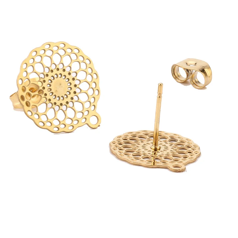 10pcs 304 Stainless Steel Gold Ear Stud Components Jewelry Post Findings with Hole for DIY Drop Dangle Earring Making 15mm
10pcs 304 Stainless Steel Gold Ear Stud Components Jewelry Post Findings with Hole for DIY Drop Dangle Earring Making 15mm