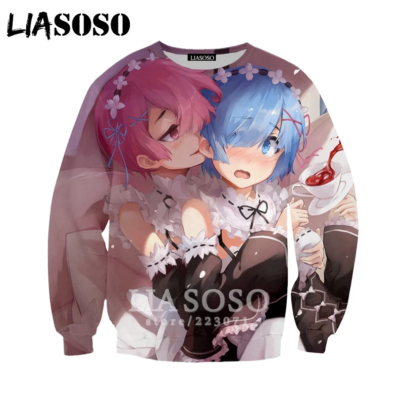 LIASOSO 2019 Autumn New Men Women Fashion Hoodies 3D Print Anime Re Zero Sweatshirt Long Sleeve Hip Hop Top Pullover B010-15
LIASOSO 2019 Autumn New Men Women Fashion Hoodies 3D Print Anime Re Zero Sweatshirt Long Sleeve Hip Hop Top Pullover B010-15