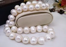 ZHX real pearl 17inch White Natural pearl AAA 12-13mm highlight pearl necklace Fine women jewelry fre
ZHX real pearl 17inch White Natural pearl AAA 12-13mm highlight pearl necklace Fine women jewelry fre