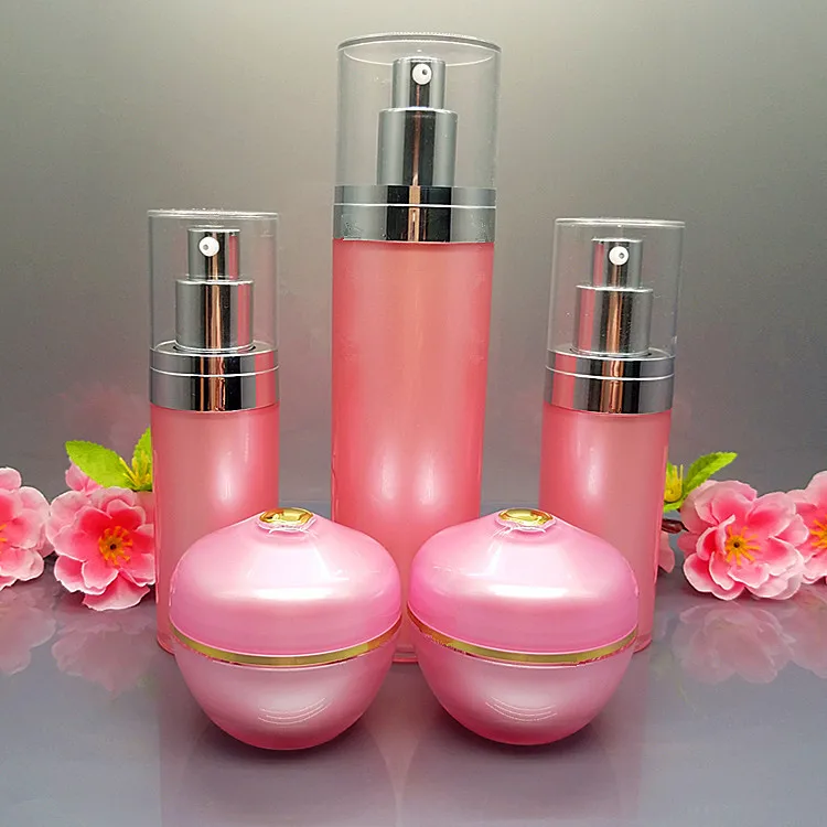 10pcs/lot 30/50g Pink Acrylic eye/face cream jar 30/120ml cosmetic lotion emulsion press pump bottle set refillable container
10pcs/lot 30/50g Pink Acrylic eye/face cream jar 30/120ml cosmetic lotion emulsion press pump bottle set refillable container