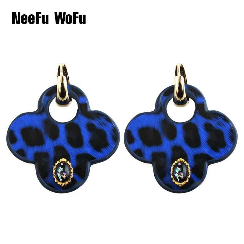 NeeFu WoFu Drop Big Earrings For Woman Clover Leather Long Earring Discoloration Stone Large Brinco Ear Leopard Oorbellen 
NeeFu WoFu Drop Big Earrings For Woman Clover Leather Long Earring Discoloration Stone Large Brinco Ear Leopard Oorbellen