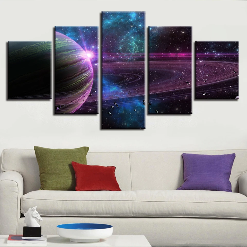 Abstract Poster Art HD Printing 5 Pieces Universe Planet Night View Modular Canvas Paintings Decor Home Living Room Wall Picture
Abstract Poster Art HD Printing 5 Pieces Universe Planet Night View Modular Canvas Paintings Decor Home Living Room Wall Picture