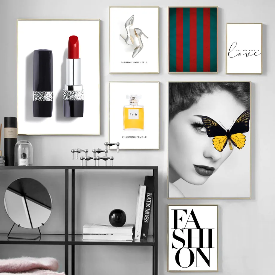 Fashion Paris Perfume Lipstick Woman Salon Nordic Poster And Prints Wall Art Canvas Painting Wall Pictures For Living Room Decor
Fashion Paris Perfume Lipstick Woman Salon Nordic Poster And Prints Wall Art Canvas Painting Wall Pictures For Living Room Decor