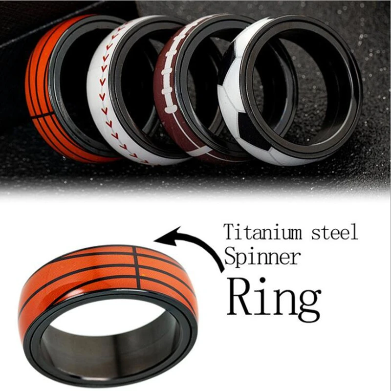 Hot Sale Sports Rotating Ball Rings Stainless steel Jewelry Accessories New Arrival Free Drop Shipping
Hot Sale Sports Rotating Ball Rings Stainless steel Jewelry Accessories New Arrival Free Drop Shipping