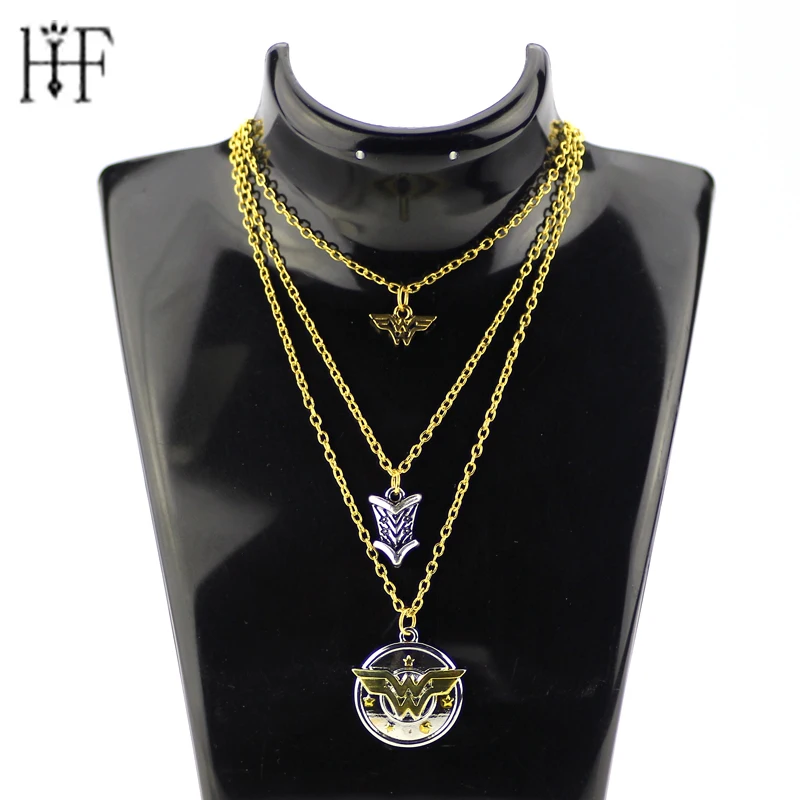 2017 Wonder Woman Multilayer Necklaces Metal Long Necklace Wonder Woman Logo Pendants Cosplay Jewelry Statement Accessories
2017 Wonder Woman Multilayer Necklaces Metal Long Necklace Wonder Woman Logo Pendants Cosplay Jewelry Statement Accessories