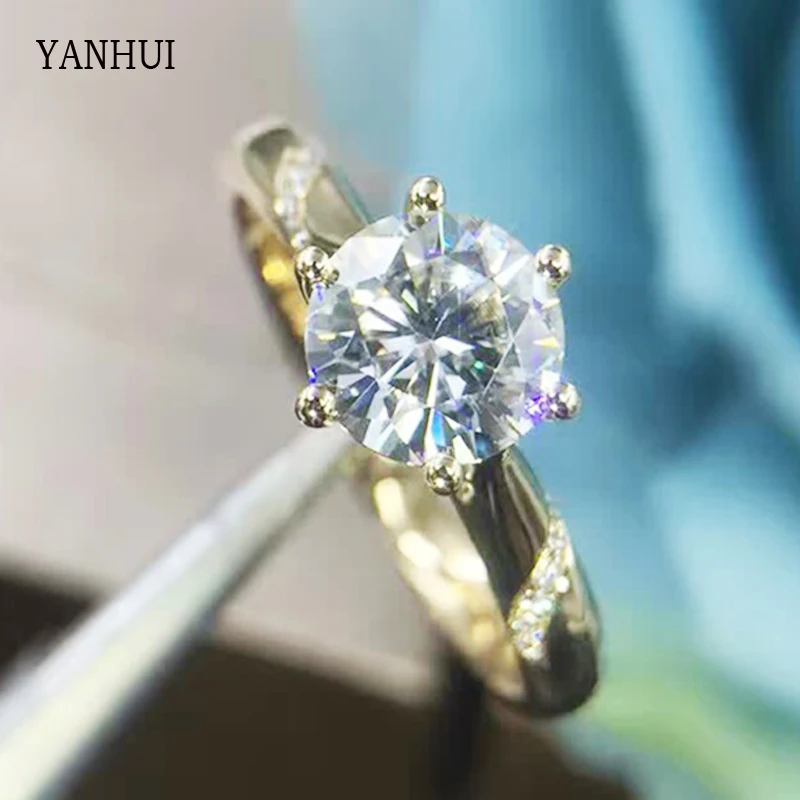 YANHUI Fashion Ring Real Rose Gold Filled 1 Carat CZ Zircon Wedding Rings For Women Trendy Jewelry JZ200
YANHUI Fashion Ring Real Rose Gold Filled 1 Carat CZ Zircon Wedding Rings For Women Trendy Jewelry JZ200