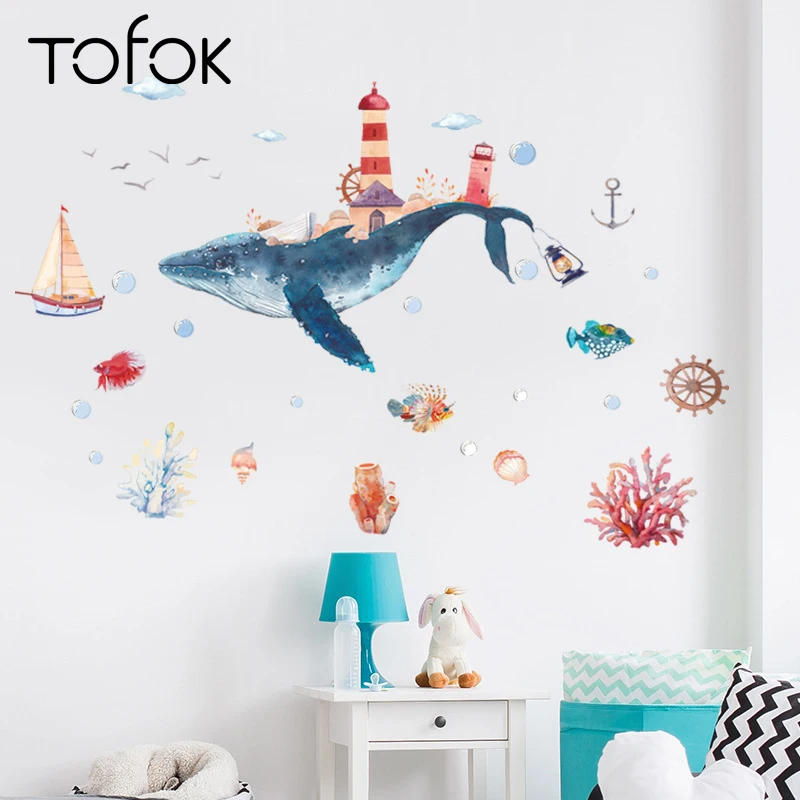 Tofok Undersea World Wall Stickers Children Room Decoration Ambry Wall Stickers Nursery Decor PVC Removable New Brand 60*90cm
Tofok Undersea World Wall Stickers Children Room Decoration Ambry Wall Stickers Nursery Decor PVC Removable New Brand 60*90cm