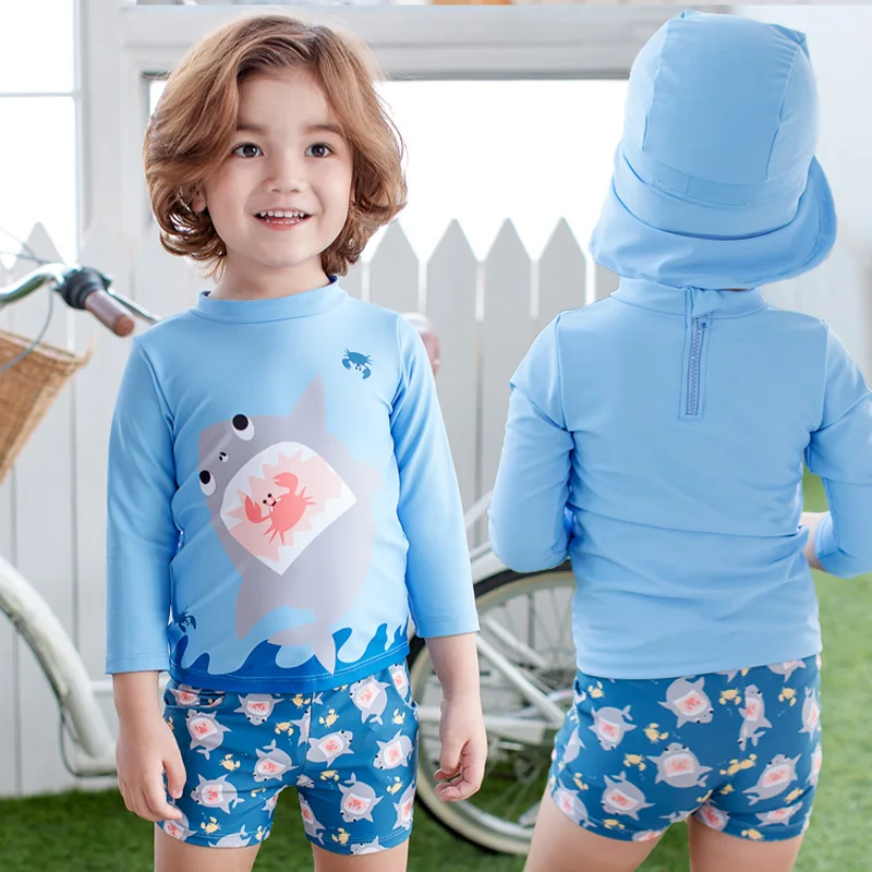 2019 Boys Kids Three Pieces Swimwear Top+Bottom+Hat Bathing Suit Beach Wear Cartoon Style Baby Children Swimsuit Mid-Sleeve New
2019 Boys Kids Three Pieces Swimwear Top+Bottom+Hat Bathing Suit Beach Wear Cartoon Style Baby Children Swimsuit Mid-Sleeve New