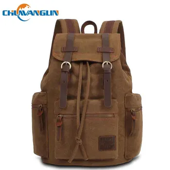 Chuwanglin Men's canvas Backpack Genuine leather Vintage School Bag Rucksack casual Leisure Travel Bag Men's Laptop Backpacks
Chuwanglin Men's canvas Backpack Genuine leather Vintage School Bag Rucksack casual Leisure Travel Bag Men's Laptop Backpacks