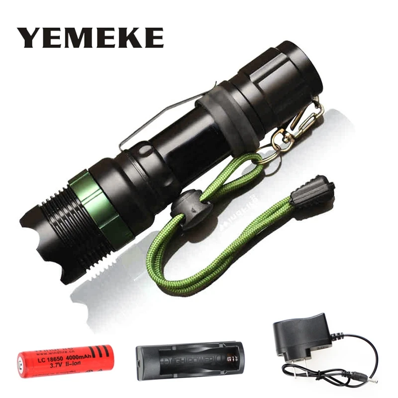 Rechargeable LED Flashlight CREE Q5/XM-L T6 1000lm/2000Lumens portable light Zoomable Flashlight Torch light with 18650 battery
Rechargeable LED Flashlight CREE Q5/XM-L T6 1000lm/2000Lumens portable light Zoomable Flashlight Torch light with 18650 battery