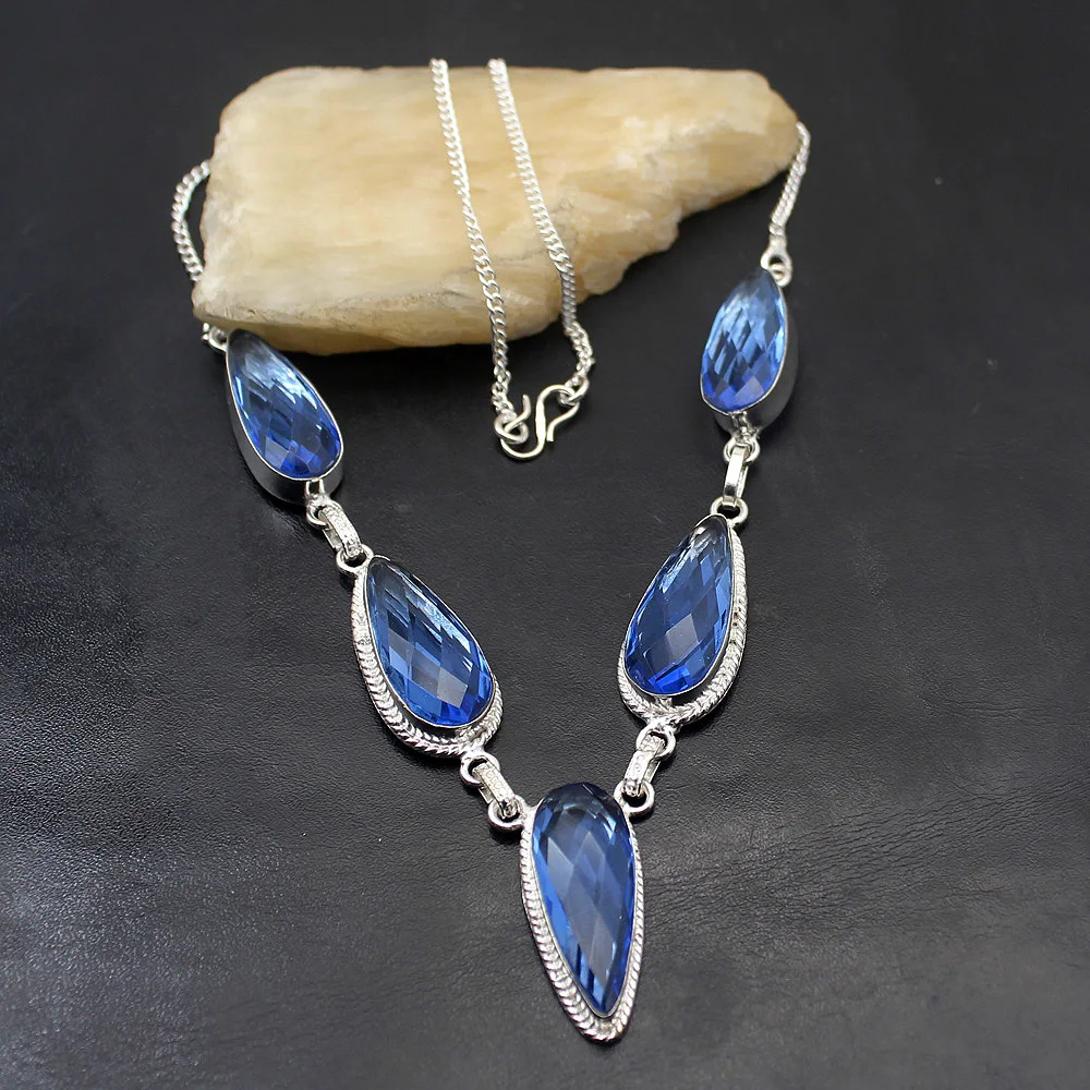 Fantasy Gentle Natural Ocean Blue Topaz925 Sterling Silver Pendant Necklace Women Jewelry 20 Inch TF856
Fantasy Gentle Natural Ocean Blue Topaz925 Sterling Silver Pendant Necklace Women Jewelry 20 Inch TF856